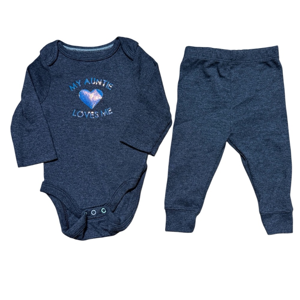 Cloud Island | Charcoal Baby Outfit | 0-3M